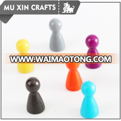 Customized color plastic pawn chess pieces for board game