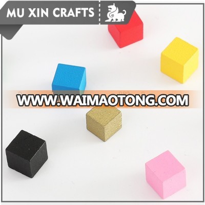 6-40mm custom colorful wooden cubes piece for board game without MOQ