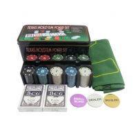 200pc hot-sale tin box poker chip set