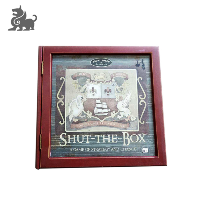 Shut The Box Handmade wooden board games with cards