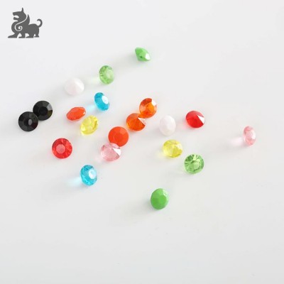 Eco-friendly customized plastic colorful diamond 10mm