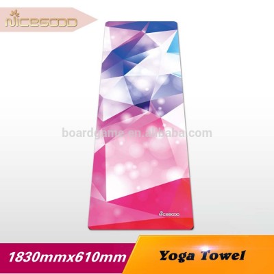 Latest designed pattern printed anti slip microfiber yoga mat